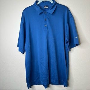 Nike Polo Men’s Shirt Blue 100% Polyester Golf Top Blue Size Large